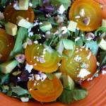 Golden Beet Salad with a Tangy Red Wine Vinaigrette
