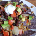 Lentil and Green Chile Nachos