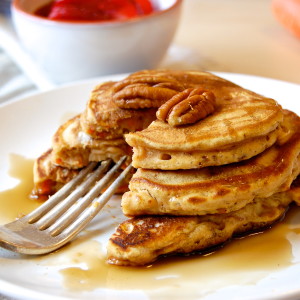 Shredded Carrot Cake Pancakes