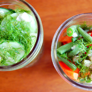 Easy Refrigerator Dill Pickles and Pickled Vegetables