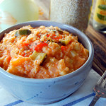 Crockpot Quinoa Risotto with Vegetables and Tomato | UprootKitchen.com
