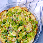 This Potato Leek Frittata is more similar to a quiche, with a potato crust and great flavor from the leeks. Serves 4-6. | uprootkitchen.com