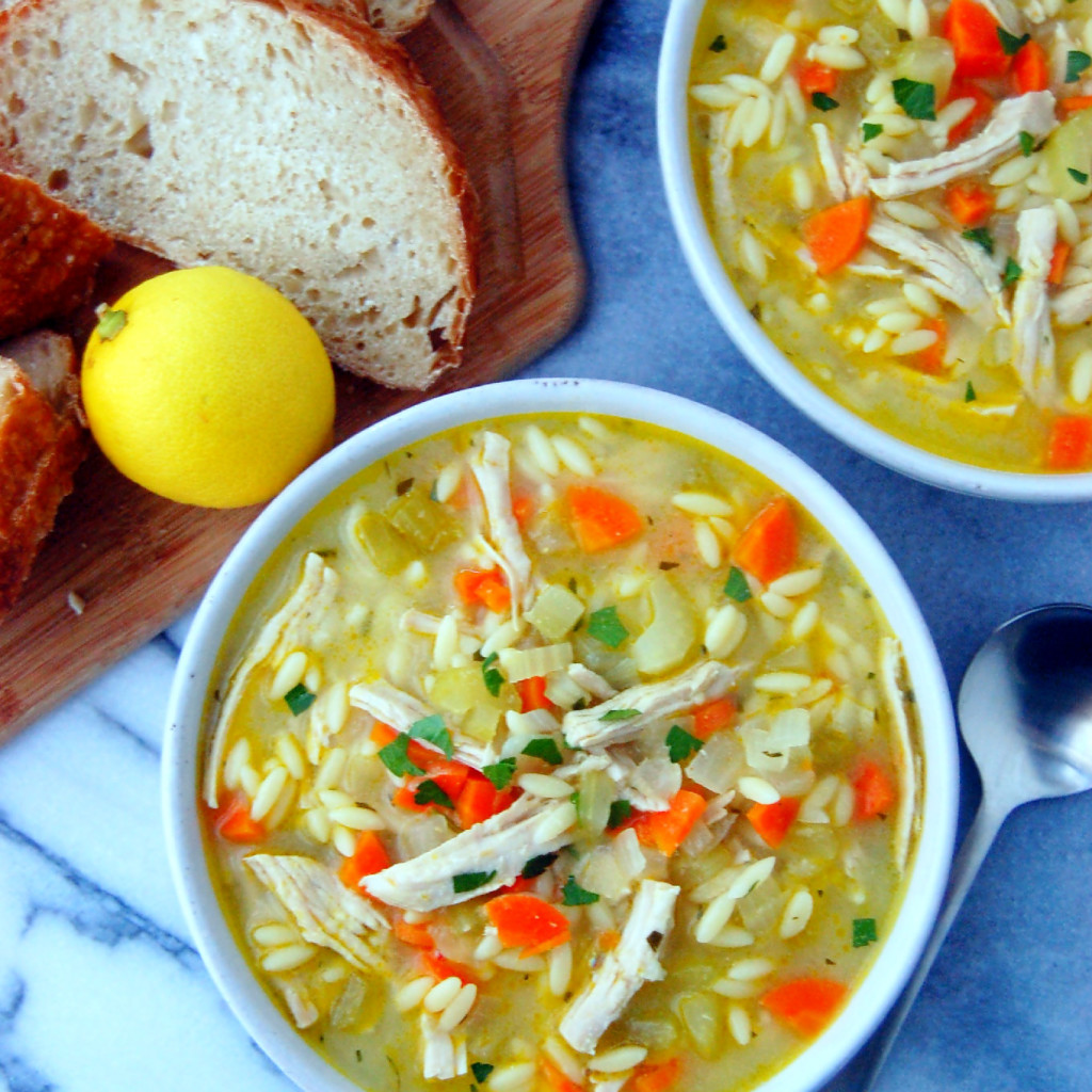 This Turkey Orzo Soup has a rich, flavorful broth, lots of vegetables, orzo pasta, and turkey breast chunks | uprootfromoregon.com