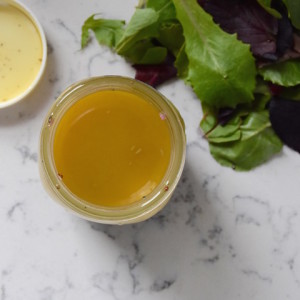 This recipe is for a big batch of Basic Salad Vinaigrette! | uprootkitchen.com