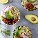 Green Chile Bean and Rice Bowls