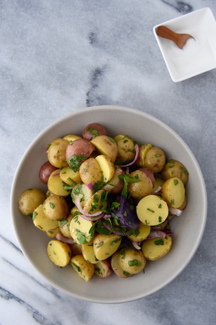 Simple Potato Salad with a Mustard Dressing | uprootkitchen.com