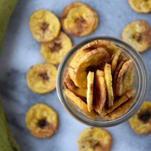 Baked Green Plantain Chips | uprootkitchen.com