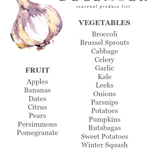 December Seasonal Produce List | uprootkitchen.com