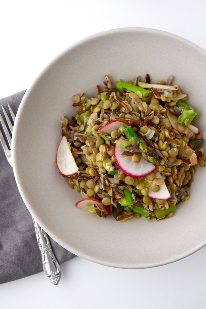 Spring Lentil and Wild Rice Salad | Summer Recipe