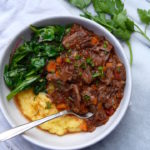 Slow Cooker Short Rib Ragu with Polenta and Wilted Greens