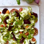 Tomato, Beet and Zucchini Salad with Basil Vinaigrette