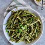 Roasted Green Beans with Lemon Herb Gremolata