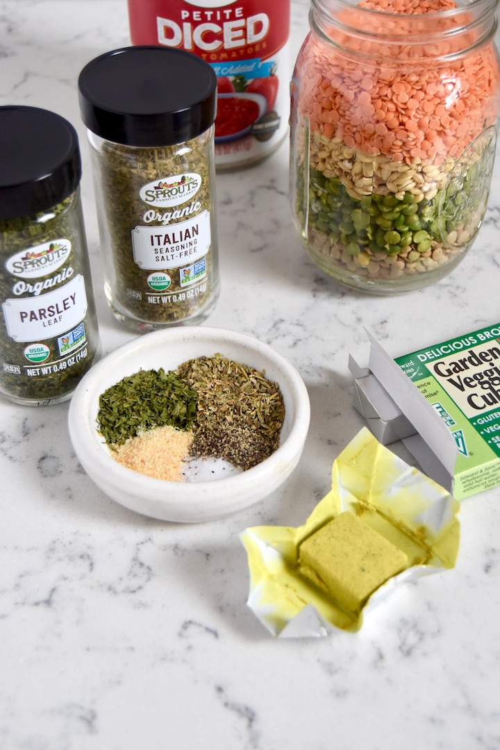 Italian Lentil Barley Soup-in-a-Jar •