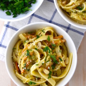 One Pot Pasta with Leeks and Parmesan