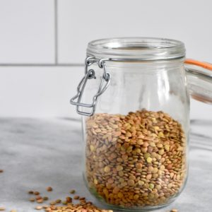 Dry lentils ready to prep for the week | uprootkitchen.com