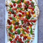 Grilled White Pizza with Heirloom Tomatoes