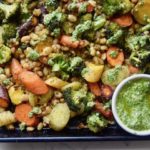 Sheet Pan Roasted Carrots and Broccoli with White Beans