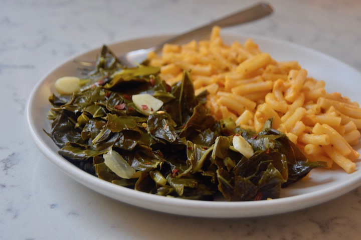 Braised Garlicky Collard Greens Side Dish Recipe